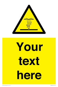 Custom warning geyser water jet